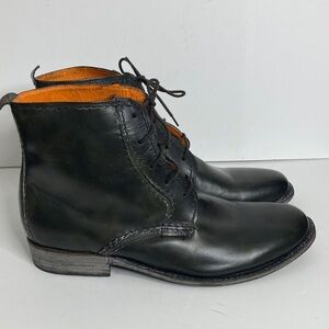 Bed Stu Combat Boots Mens 11 Black Leather Lace Up Cobbler Series Classic